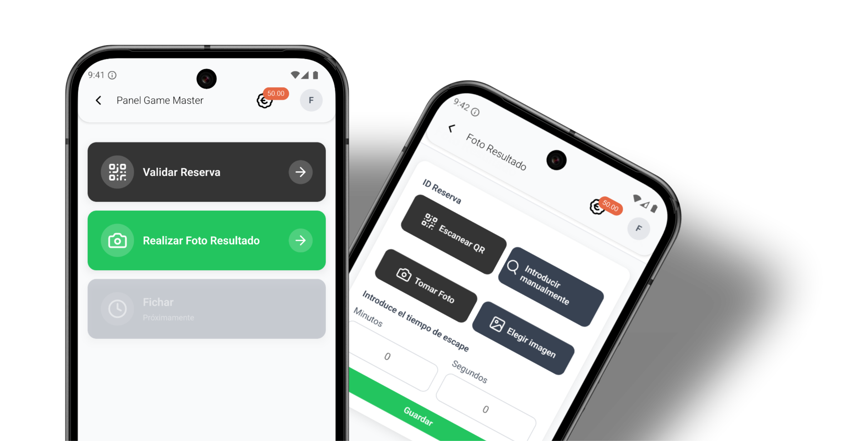 Panel Game Master y funcionalidades de validación y foto finish