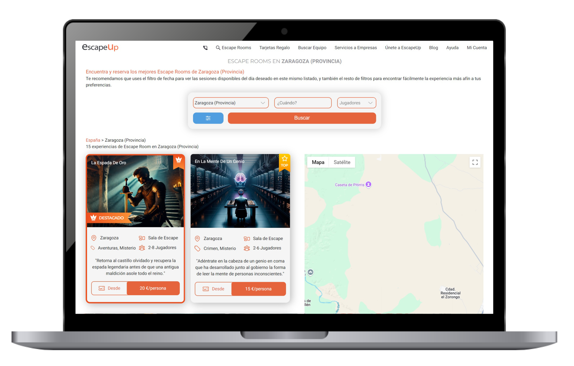 Posiciones destacadas en EscapeUp
